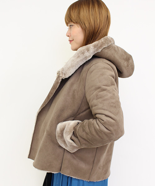 mystic（ミスティック）の「【予約限定★ニットプレゼント】ムートンショートコート（ムートンコート・レディース・ブラウン/モカ/キャメル・FREE）」の17枚目の写真