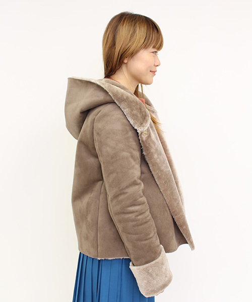 mystic（ミスティック）の「【予約限定★ニットプレゼント】ムートンショートコート（ムートンコート・レディース・ブラウン/モカ/キャメル・FREE）」の12枚目の写真