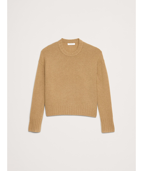 オーバーサイズ ミッドウェイト カシミヤ クルーネックセーター