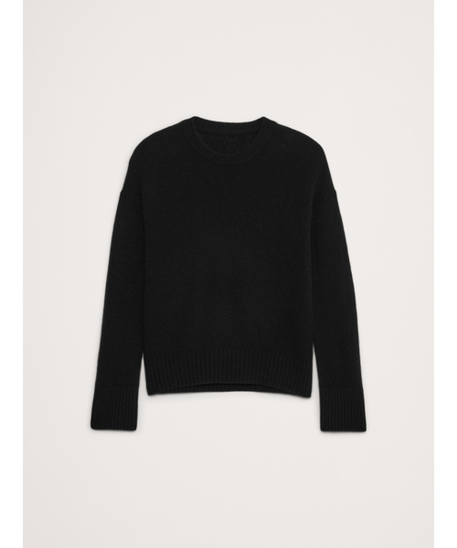 オーバーサイズ ミッドウェイト カシミヤ クルーネックセーター