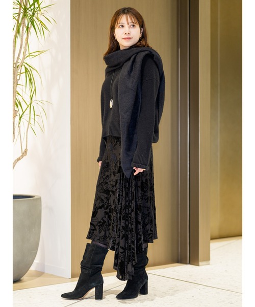 オーバーサイズ ミッドウェイト カシミヤ クルーネックセーター