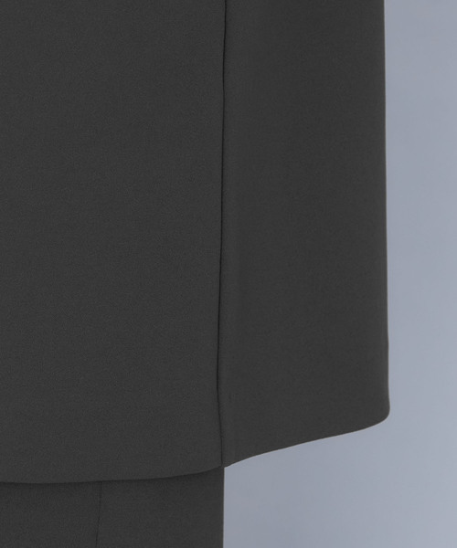 A/C DESIGN BY ALPHA CUBIC（エーシーデザインバイアルファキュービック）の「【セットアップ対応】ジョーゼットロングジレ（ノーカラージャケット・レディース・ネイビー/チャコールグレー・9号/11号/13号）」の12枚目の写真