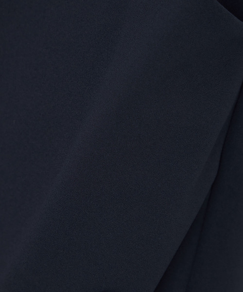 A/C DESIGN BY ALPHA CUBIC（エーシーデザインバイアルファキュービック）の「【セットアップ対応】ジョーゼットロングジレ（ノーカラージャケット・レディース・ネイビー/チャコールグレー・9号/11号/13号）」の9枚目の写真