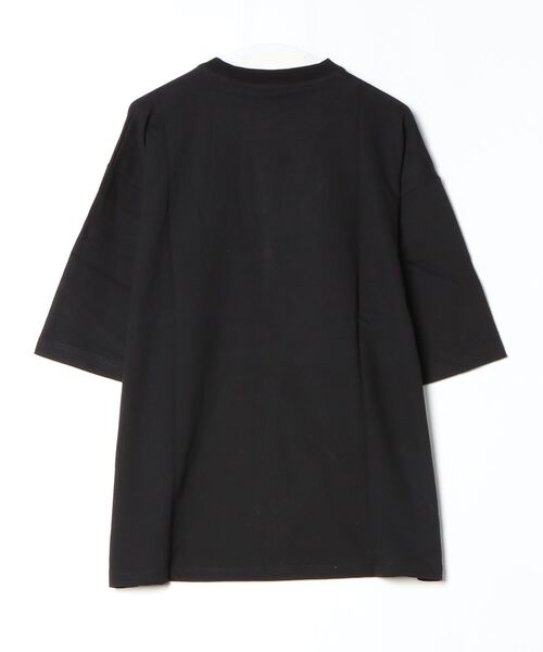REGIEVO(レジエボ)の「【REGIEVO】 カレッジロゴ オーバーサイズ ルーズTシャツ(Tシャツ/カットソー・メンズ・オフホワイト/グレー/ブラック・LARGE/MEDIUM)」の4枚目の写真