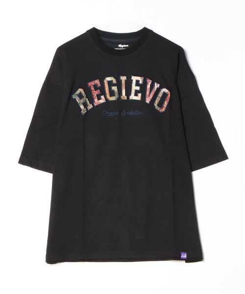 REGIEVO(レジエボ)の「【REGIEVO】 カレッジロゴ オーバーサイズ ルーズTシャツ(Tシャツ/カットソー・メンズ・オフホワイト/グレー/ブラック・LARGE/MEDIUM)」の18枚目の写真