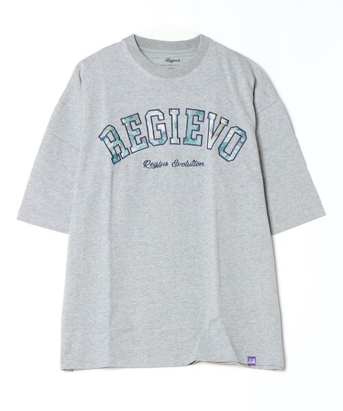 REGIEVO(レジエボ)の「【REGIEVO】 カレッジロゴ オーバーサイズ ルーズTシャツ(Tシャツ/カットソー・メンズ・オフホワイト/グレー/ブラック・LARGE/MEDIUM)」の20枚目の写真