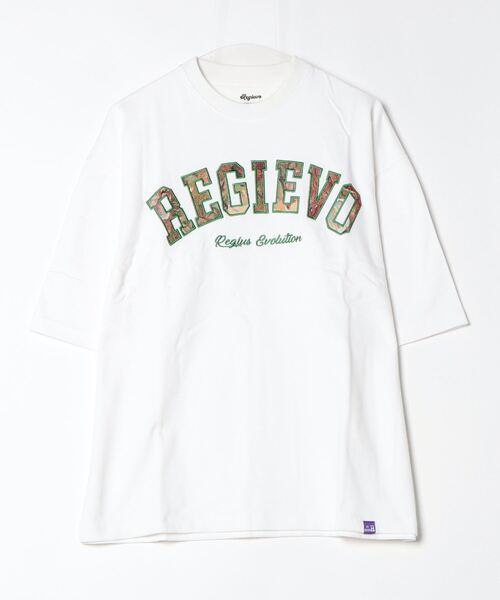 REGIEVO(レジエボ)の「【REGIEVO】 カレッジロゴ オーバーサイズ ルーズTシャツ(Tシャツ/カットソー・メンズ・オフホワイト/グレー/ブラック・LARGE/MEDIUM)」の19枚目の写真