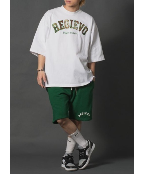 REGIEVO(レジエボ)の「【REGIEVO】 カレッジロゴ オーバーサイズ ルーズTシャツ(Tシャツ/カットソー・メンズ・オフホワイト/グレー/ブラック・LARGE/MEDIUM)」の10枚目の写真