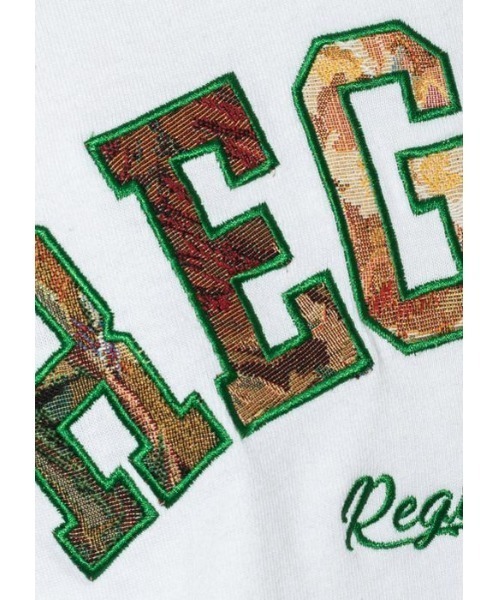 REGIEVO(レジエボ)の「【REGIEVO】 カレッジロゴ オーバーサイズ ルーズTシャツ(Tシャツ/カットソー・メンズ・オフホワイト/グレー/ブラック・LARGE/MEDIUM)」の7枚目の写真