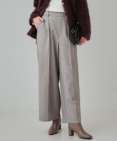 DRESKIP（ドレスキップ）の「◆【高レビュー/洗える】大人のきれいめスタイルに ウールフィールワイドパンツ（その他パンツ・レディース・グレー系その他2/グレー/ブラック/ダークブラウン系1/ブルー系その他・03/02/04）」の2枚目の写真