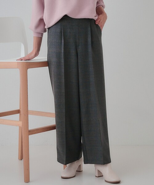 DRESKIP（ドレスキップ）の「◆【高レビュー/洗える】大人のきれいめスタイルに ウールフィールワイドパンツ（その他パンツ・レディース・グレー系その他2/グレー/ブラック/ダークブラウン系1/ブルー系その他・03/02/04）」の3枚目の写真