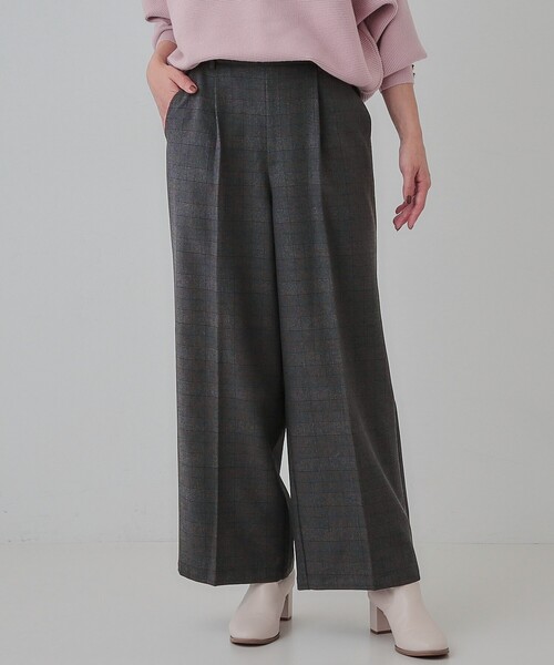 DRESKIP（ドレスキップ）の「◆【高レビュー/洗える】大人のきれいめスタイルに ウールフィールワイドパンツ（その他パンツ・レディース・グレー系その他2/グレー/ブラック/ダークブラウン系1/ブルー系その他・03/02/04）」の6枚目の写真