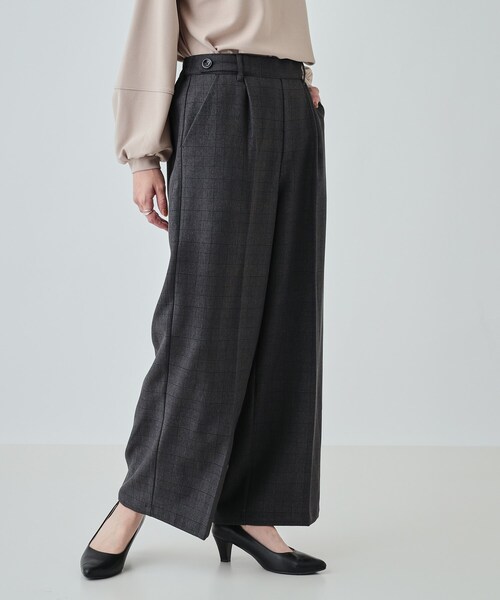 DRESKIP（ドレスキップ）の「◆【高レビュー/洗える】大人のきれいめスタイルに ウールフィールワイドパンツ（その他パンツ・レディース・グレー系その他2/グレー/ブラック/ダークブラウン系1/ブルー系その他・03/02/04）」の10枚目の写真