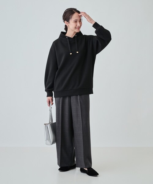 DRESKIP（ドレスキップ）の「◆【高レビュー/洗える】大人のきれいめスタイルに ウールフィールワイドパンツ（その他パンツ・レディース・グレー系その他2/グレー/ブラック/ダークブラウン系1/ブルー系その他・03/02/04）」の11枚目の写真