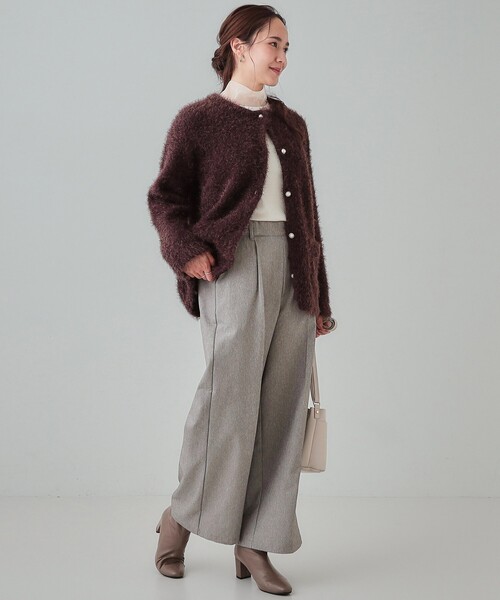 DRESKIP（ドレスキップ）の「◆【高レビュー/洗える】大人のきれいめスタイルに ウールフィールワイドパンツ（その他パンツ・レディース・グレー系その他2/グレー/ブラック/ダークブラウン系1/ブルー系その他・03/02/04）」の15枚目の写真