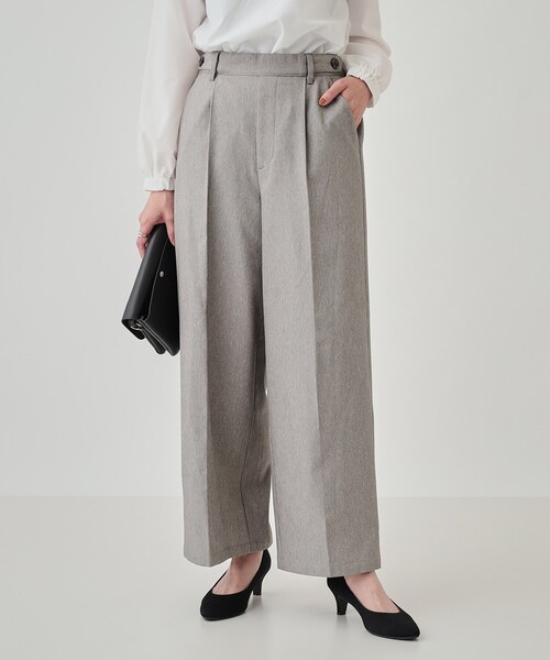 DRESKIP（ドレスキップ）の「◆【高レビュー/洗える】大人のきれいめスタイルに ウールフィールワイドパンツ（その他パンツ・レディース・グレー系その他2/グレー/ブラック/ダークブラウン系1/ブルー系その他・03/02/04）」の16枚目の写真