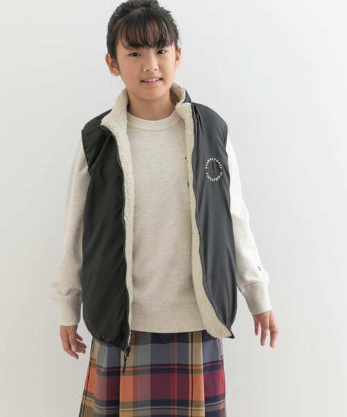 URBAN RESEARCH DOORS（アーバンリサーチドアーズ）の「『WEB/一部店舗限定』リバーシブルボアベスト(KIDS)（ベスト・キッズ・グリーン系その他/グレー系その他・150）」の15枚目の写真