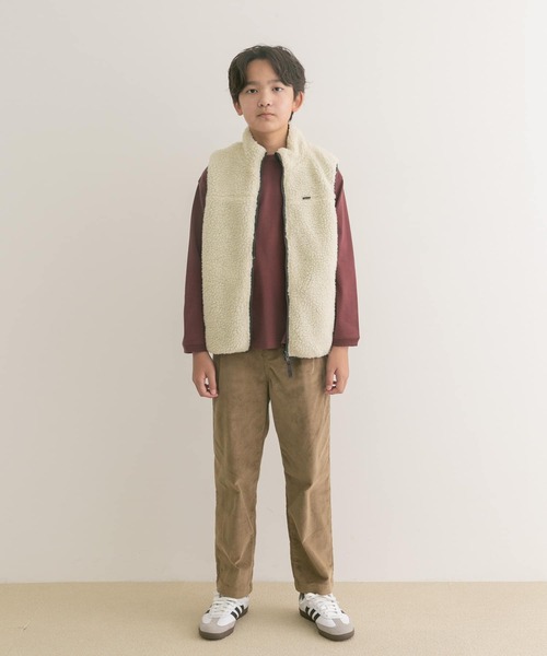 URBAN RESEARCH DOORS（アーバンリサーチドアーズ）の「『WEB/一部店舗限定』リバーシブルボアベスト(KIDS)（ベスト・キッズ・グリーン系その他/グレー系その他・150）」の21枚目の写真