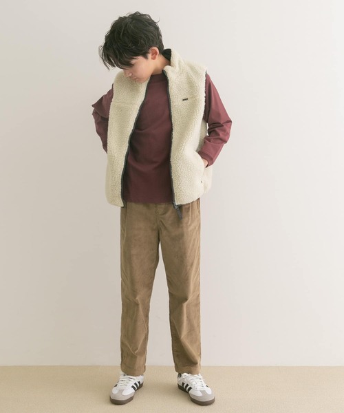 URBAN RESEARCH DOORS（アーバンリサーチドアーズ）の「『WEB/一部店舗限定』リバーシブルボアベスト(KIDS)（ベスト・キッズ・グリーン系その他/グレー系その他・150）」の22枚目の写真
