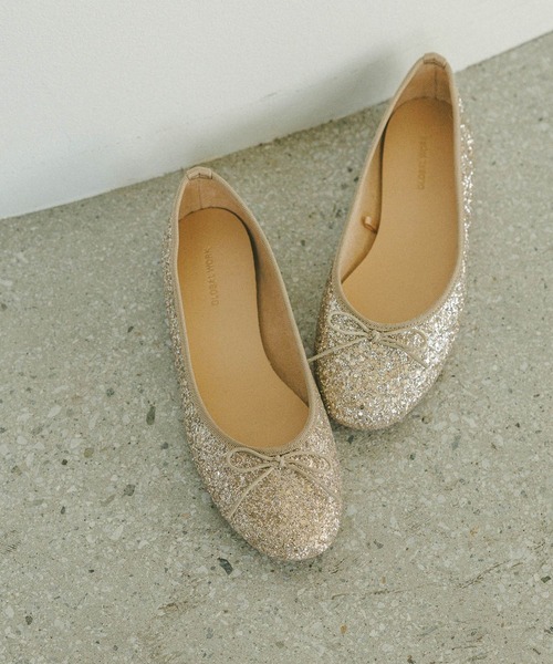 GLOBAL WORK（グローバルワーク）の「らくっション撥水バレエ/135873（バレエシューズ・レディース・ブラック系3/シルバー系1/ブラック系/シルバー系2/ブラック系9/グレー系4/ガンメタ/ホワイト系7/ゴールド系その他2/ブラウン/レオパード・MEDIUM/X-LARGE/SMALL/LARGE）」の10枚目の写真