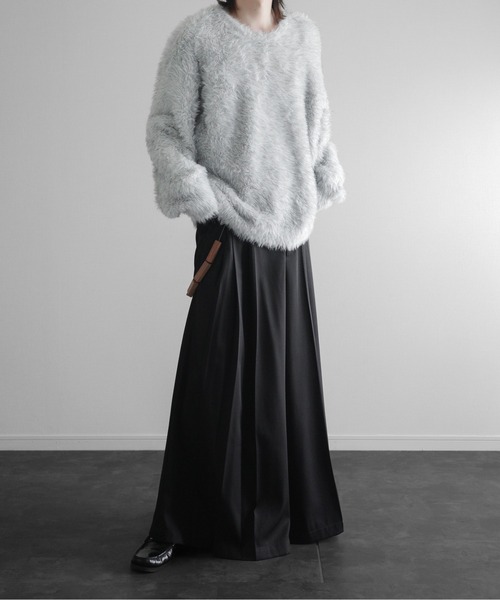 KUUUPY(クーピー)の「Drape Three Tack Hakama Slacks - ドレープ3タック袴スラックス(その他パンツ・メンズ・チャコールグレー/ブラック・SMALL/MEDIUM/LARGE)」の14枚目の写真