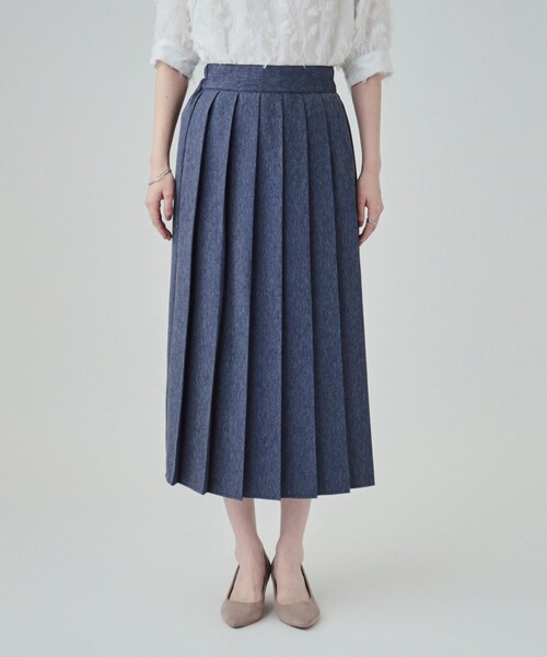 DRESKIP（ドレスキップ）の「◆クラシカルな雰囲気漂う プリーツAラインスカート（スカート・レディース・ブラック/ブルー系その他/ベージュ・02/03/04）」の16枚目の写真