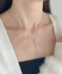sowang | ビジューデザインY字ネックレス-bijou design Y shape necklace-(ネックレス)
