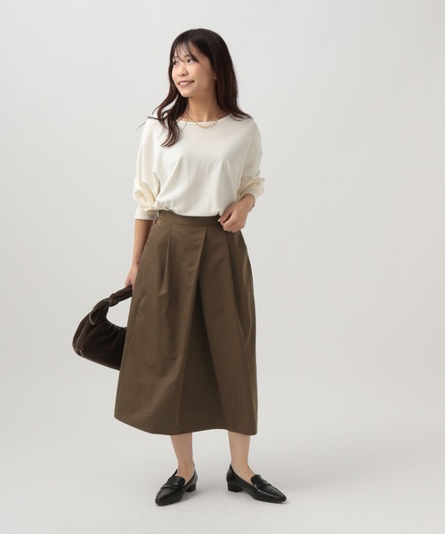 Elura（エルーラ）の「＜低身長サイズあり＞タックフレアスカート/144542（スカート・レディース・ネイビー/ダークブラウン・FREE）」の11枚目の写真