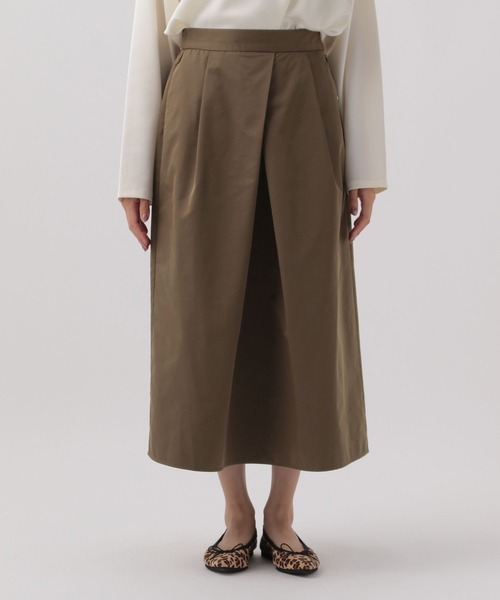 Elura（エルーラ）の「＜低身長サイズあり＞タックフレアスカート/144542（スカート・レディース・ネイビー/ダークブラウン・FREE）」の13枚目の写真