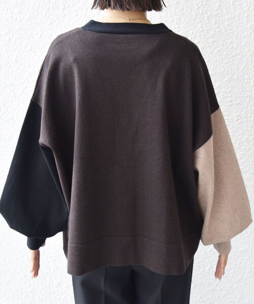 SHIPS（シップス）の「【WEB限定】〈手洗い可能〉配色 ポケット カーディガン（カーディガン/ボレロ・レディース・オフホワイト/ライトグレー/キャメル/ネイビー/ブラウン・ONE SIZE）」の7枚目の写真