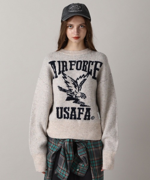 FOREVER 21（フォーエバー トゥエンティーワン）の「【2024FW】DISCUSカレッジニット（ニット/セーター・レディース・ブラック/ネイビー/イエロー/グリーン/オフホワイト/グレー/ナチュラル/ブルー・FREE）」の16枚目の写真