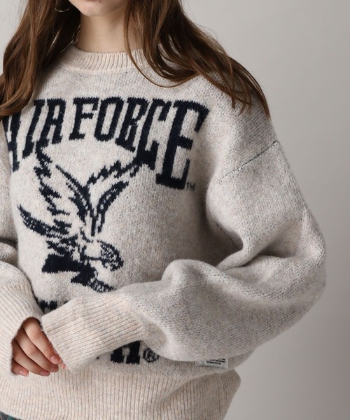 FOREVER 21（フォーエバー トゥエンティーワン）の「【2024FW】DISCUSカレッジニット（ニット/セーター・レディース・ブラック/ネイビー/イエロー/グリーン/オフホワイト/グレー/ナチュラル/ブルー・FREE）」の21枚目の写真