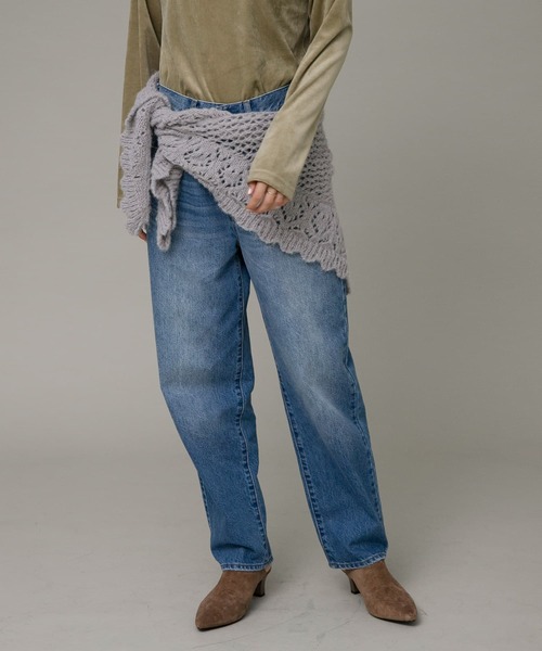 URBAN RESEARCH Sonny Label（アーバンリサーチサニーレーベル）の「クロシェライクニットストール（マフラー・レディース・イエロー/オフホワイト/グレー/ブルー・ONE）」の9枚目の写真