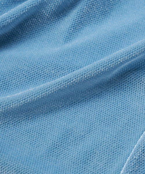 mintdesigns(ミントデザインズ)の「VELOUR MESH TOP / ベロアメッシュトップ(Tシャツ/カットソー・レディース・チャコール/オフホワイト/ブルー・2)」の14枚目の写真