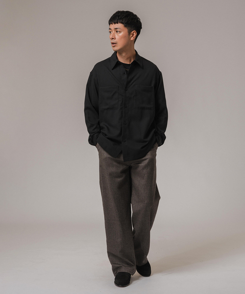 EDIFICE（エディフィス）の「ウォッシャブル ツイル CPO シャツ（シャツ/ブラウス・メンズ・グレー/ネイビー/グリーン/ブラウン/ブラック・LARGE/MEDIUM）」の6枚目の写真