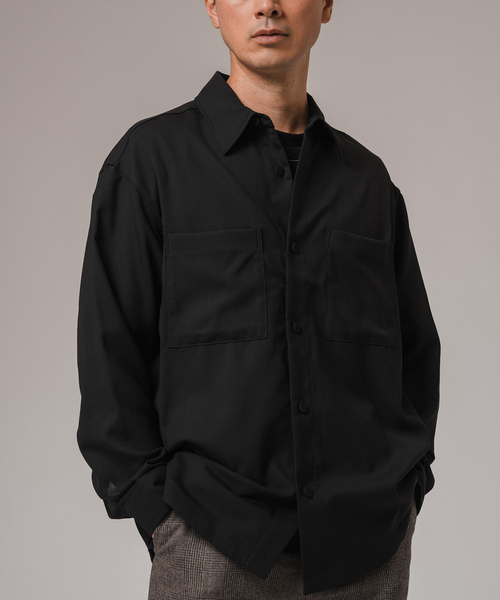 EDIFICE（エディフィス）の「ウォッシャブル ツイル CPO シャツ（シャツ/ブラウス・メンズ・グレー/ネイビー/グリーン/ブラウン/ブラック・LARGE/MEDIUM）」の8枚目の写真