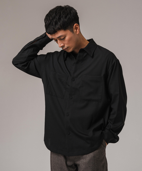 EDIFICE（エディフィス）の「ウォッシャブル ツイル CPO シャツ（シャツ/ブラウス・メンズ・グレー/ネイビー/グリーン/ブラウン/ブラック・LARGE/MEDIUM）」の11枚目の写真