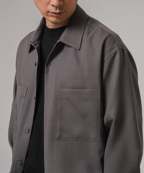 EDIFICE（エディフィス）の「ウォッシャブル ツイル CPO シャツ（シャツ/ブラウス・メンズ・グレー/ネイビー/グリーン/ブラウン/ブラック・LARGE/MEDIUM）」の21枚目の写真