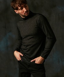 HIDEAWAYS NICOLE | ブリスターストライプJQモックネックプルオーバー(Tシャツ/カットソー)