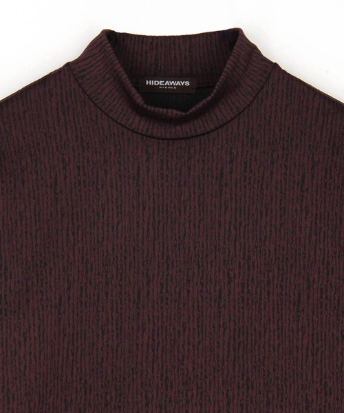 HIDEAWAYS NICOLE（ハイダウェイニコル）の「ブリスターストライプJQモックネックプルオーバー（Tシャツ/カットソー・メンズ・ブルー/ボルドー/ホワイト×ブラック/ブラック×グレー・LARGE/MEDIUM/X-LARGE）」の20枚目の写真