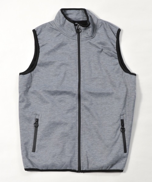 NYLAUS(ナイラス)の「防風 裏フリース スタンドカラー スウェットベスト(ベスト・メンズ・杢グレー/ネイビー/ブラック/その他・L/LL/M)」の2枚目の写真