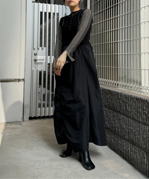 WILLFULLY（ウィルフリー）の「knit docking jacquard sleeve