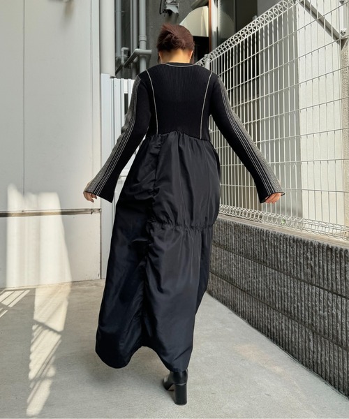 WILLFULLY ワンピース embroidery flower no sleeve knit OP（ワンピース）｜WILLFULLY