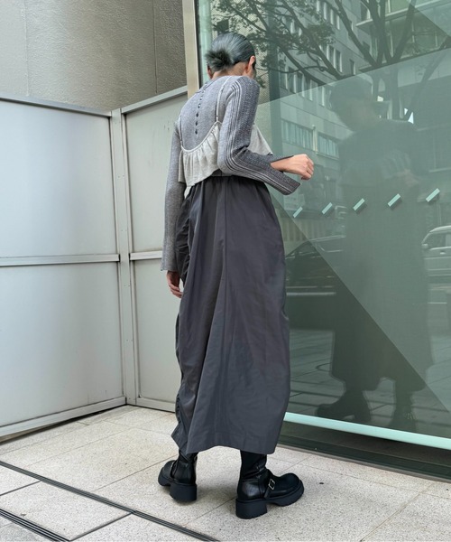 WILLFULLY（ウィルフリー）の「knit docking jacquard sleeve