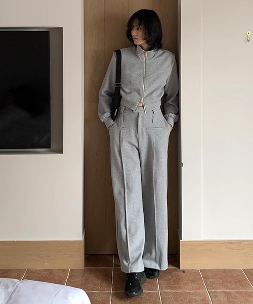 SANSeLF（サンセルフ）の「【LONSLAN】 ダブルループベルトスラックス　sanwl24a030（スラックス・レディース・グレー・FREE）」の6枚目の写真