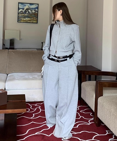 SANSeLF（サンセルフ）の「【LONSLAN】 ダブルループベルトスラックス　sanwl24a030（スラックス・レディース・グレー・FREE）」の8枚目の写真