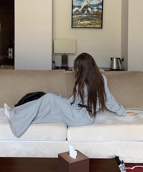 SANSeLF（サンセルフ）の「【LONSLAN】 ダブルループベルトスラックス　sanwl24a030（スラックス・レディース・グレー・FREE）」の10枚目の写真