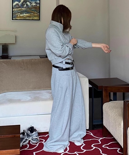 SANSeLF（サンセルフ）の「【LONSLAN】 ダブルループベルトスラックス　sanwl24a030（スラックス・レディース・グレー・FREE）」の13枚目の写真