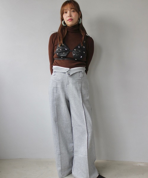 SANSeLF（サンセルフ）の「【LONSLAN】 ダブルループベルトスラックス　sanwl24a030（スラックス・レディース・グレー・FREE）」の20枚目の写真