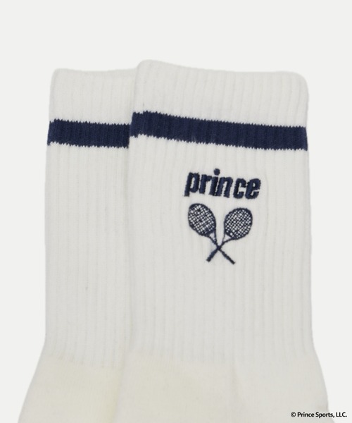 WHO'S WHO gallery（フーズフーギャラリー）の「【Prince】ソックス（ソックス/靴下・レディース・オフホワイト/ブルー・FREE）」の3枚目の写真